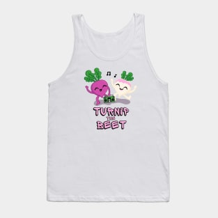 Turnip the Beet Food Pun with Boom Box Tank Top